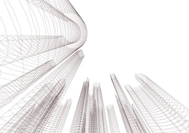 soyut mimari duvar kağıdı tasarımı, dijital konsept arkaplan