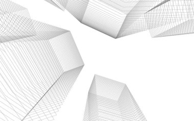 soyut mimari duvar kağıdı tasarımı, dijital konsept arkaplan