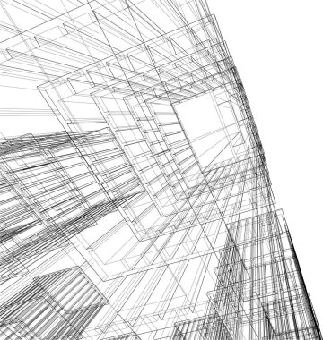 soyut mimari duvar kağıdı tasarımı, dijital konsept arkaplan