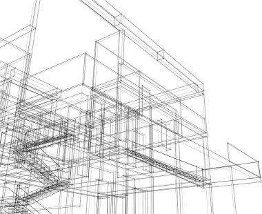 soyut mimari duvar kağıdı konsepti, dijital arkaplan