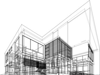 soyut mimari duvar kağıdı tasarımı, dijital konsept arkaplan