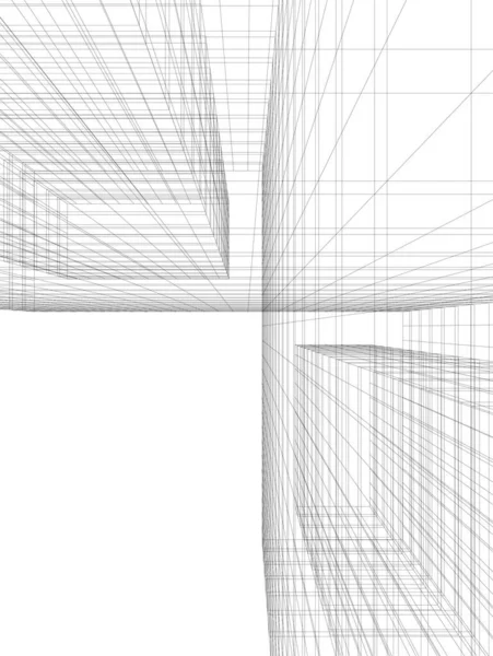 建筑墙纸设计 数字概念背景 — 图库矢量图片