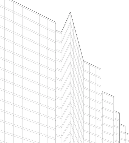 Abstrakte Architektonische Tapete Digitaler Hintergrund — Stockvektor