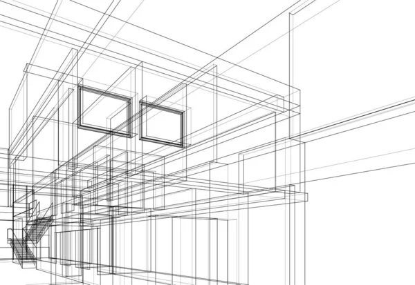 抽象的な建築壁紙やデジタル背景 — ストックベクタ