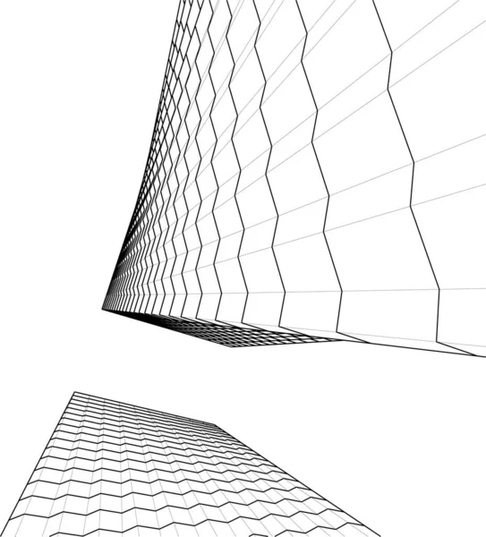 建筑墙纸摘要 数码背景 — 图库矢量图片