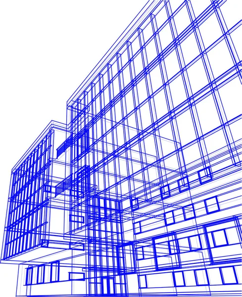 Concepto Fondo Pantalla Arquitectónico Abstracto Fondo Digital — Vector de stock