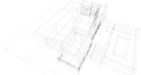 抽象的な建築壁紙やデジタル背景 — ストックベクタ