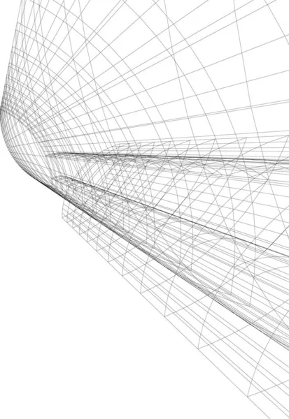 建筑墙纸设计 数字概念背景 — 图库矢量图片