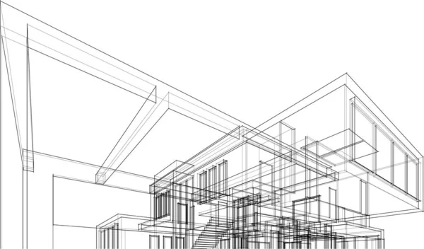 抽象的な建築壁紙やデジタル背景 — ストックベクタ