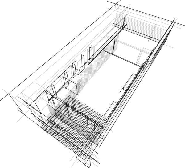 Abstract Architectonisch Behang Digitale Achtergrond — Stockvector