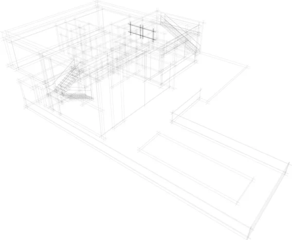 建筑墙纸摘要 数码背景 — 图库矢量图片