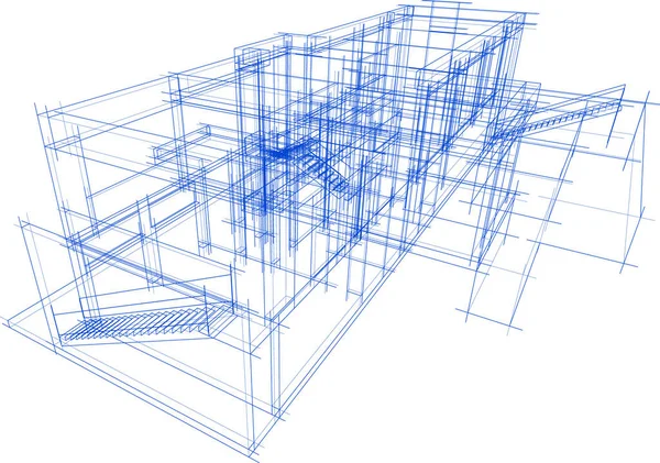 Abstrakt Arkitektoniska Tapeter Digital Bakgrund — Stock vektor