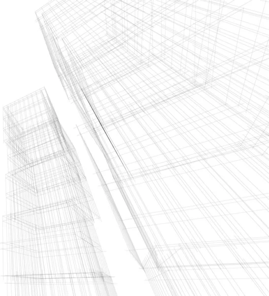 Papier Peint Architectural Abstrait Fond Numérique — Image vectorielle