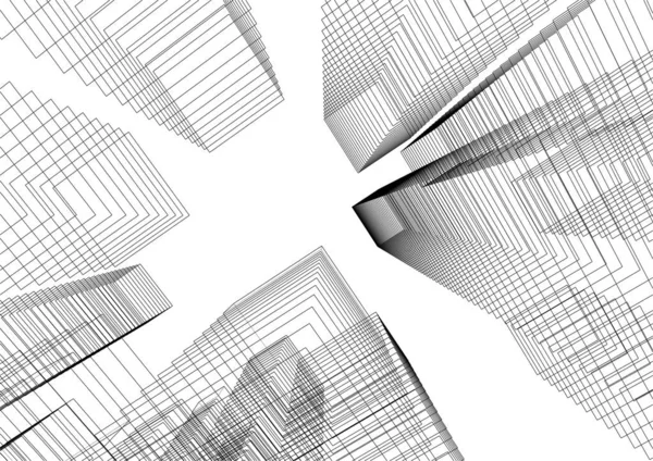 Abstract Architectonisch Behang Digitale Achtergrond — Stockvector