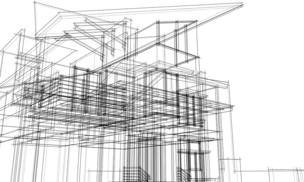 Abstrakt Arkitektoniska Tapeter Digital Bakgrund — Stock vektor