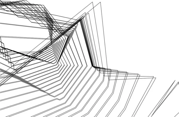 Abstrakte Architektonische Tapete Digitaler Hintergrund — Stockvektor