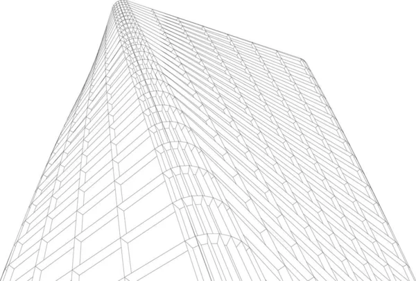 Papel Parede Arquitetônico Abstrato Fundo Digital — Vetor de Stock