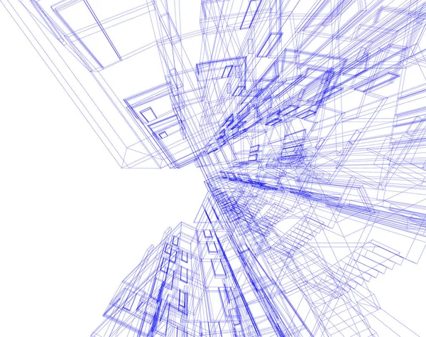 Abstrakte Architektonische Tapete Digitaler Hintergrund — Stockvektor