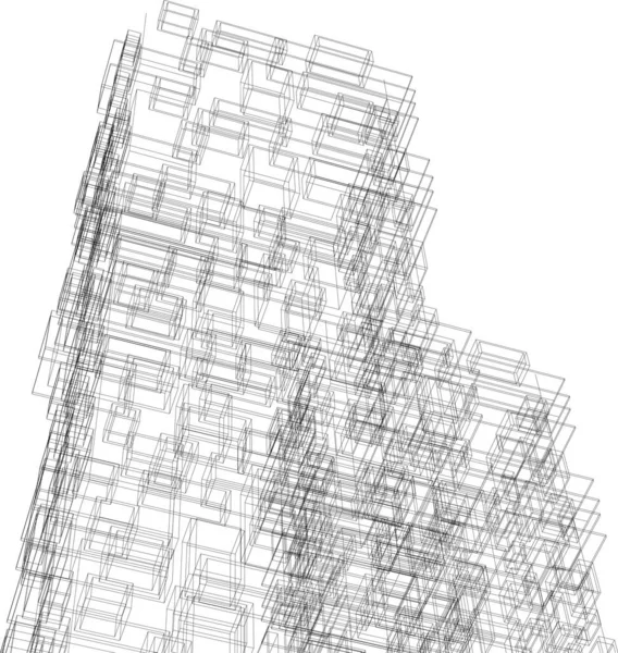 抽象的な建築壁紙やデジタル背景 — ストックベクタ