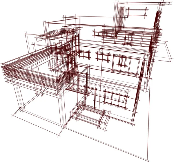 Abstraktní Architektonická Tapeta Digitální Pozadí — Stockový vektor