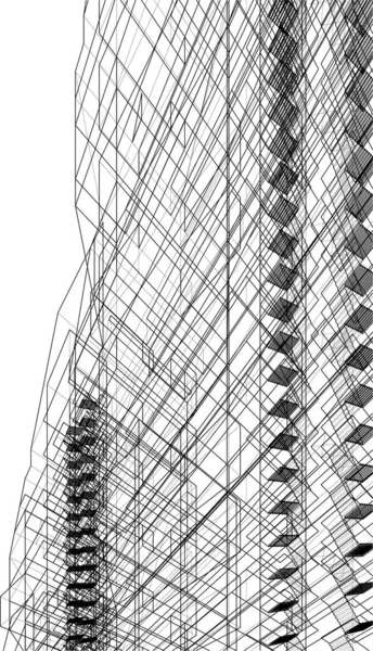 Papier Peint Architectural Abstrait Fond Numérique — Image vectorielle