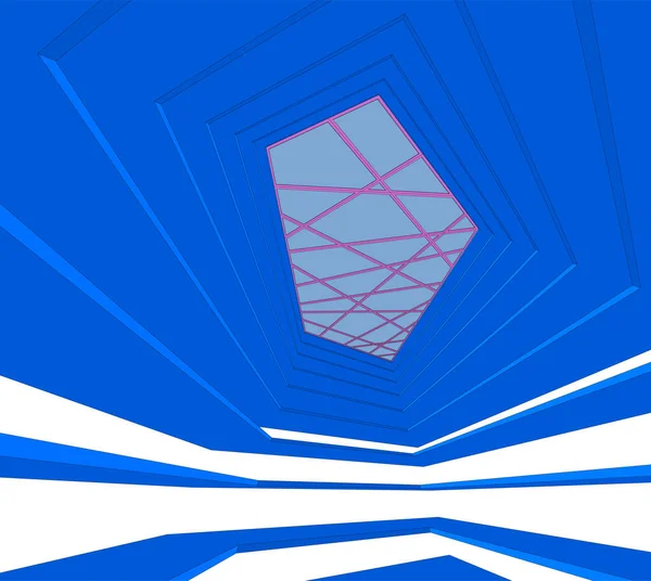 Abstrakt Arkitektonisk Tapet Design Digitalt Koncept Bakgrund — Stock vektor