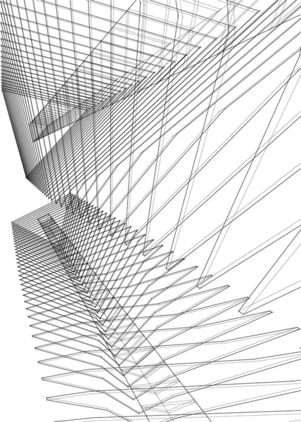 Abstrakte Architektonische Tapete Digitaler Hintergrund — Stockvektor