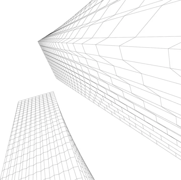 建筑墙纸概念摘要 数码背景 — 图库矢量图片