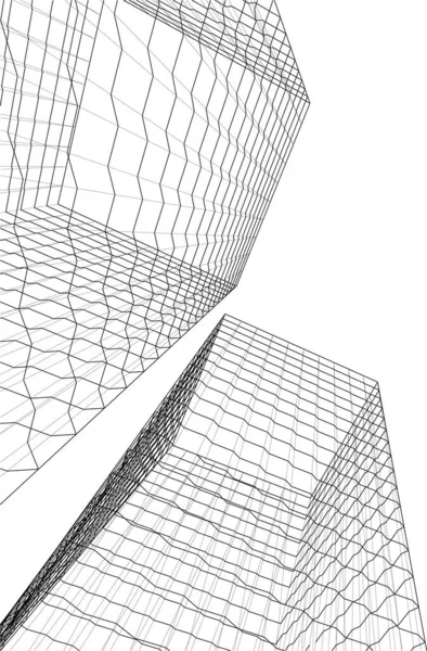 建筑墙纸摘要 数码背景 — 图库矢量图片