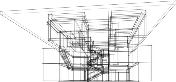 建筑墙纸概念摘要 数码背景 — 图库矢量图片