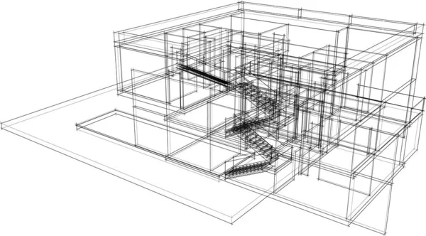 Abstract Architectonisch Behang Concept Digitale Achtergrond — Stockvector