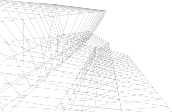 Abstrakt Arkitektoniska Tapeter Digital Bakgrund — Stock vektor