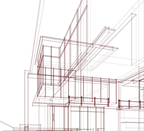 建筑墙纸概念摘要 数码背景 — 图库矢量图片