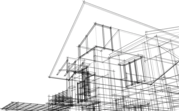 建筑墙纸摘要 数码背景 — 图库矢量图片