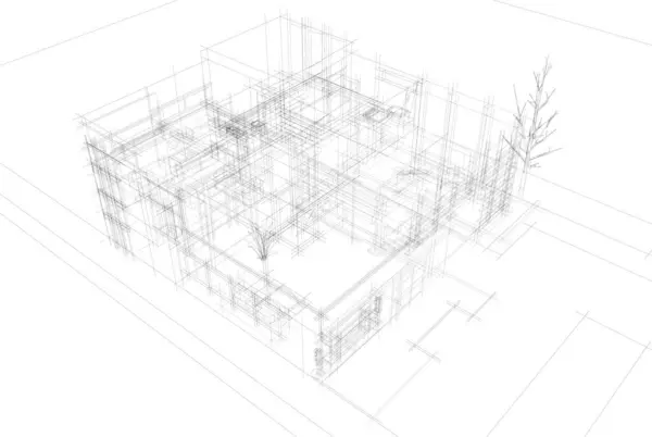 Abstrakcyjna Tapeta Architektoniczna Tło Cyfrowe — Wektor stockowy