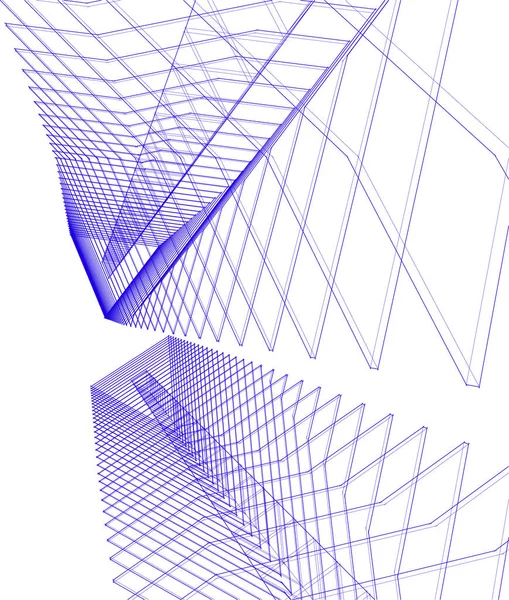 Abstrakt Arkitektoniska Tapeter Digital Bakgrund — Stock vektor