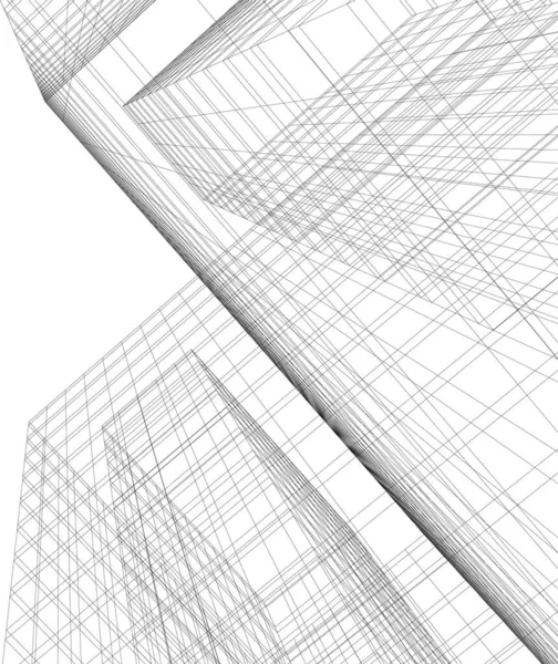 Papier Peint Architectural Abstrait Fond Numérique — Image vectorielle