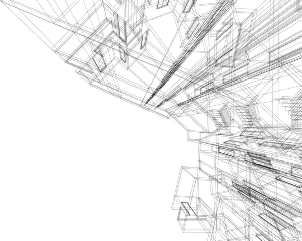 Abstract Architectonisch Behang Digitale Achtergrond — Stockvector