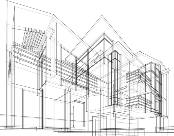 建筑墙纸摘要 数码背景 — 图库矢量图片