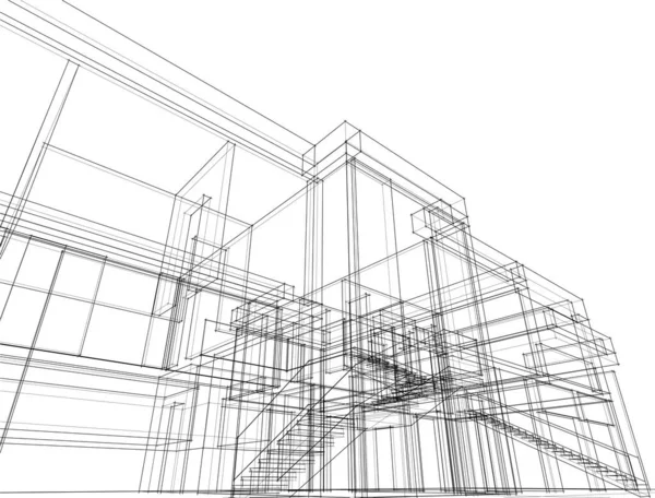 Abstrakcyjna Tapeta Architektoniczna Tło Cyfrowe — Wektor stockowy