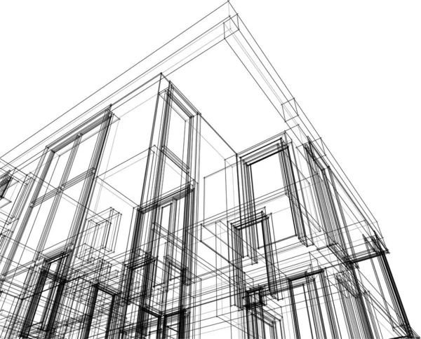 抽象的な建築壁紙やデジタル背景 — ストックベクタ