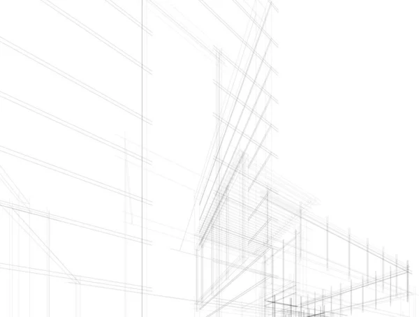 Abstract Architectonisch Behang Ontwerp Digitaal Concept Achtergrond — Stockvector