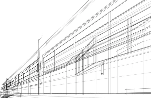 Abstrakte Architektonische Tapete Digitaler Hintergrund — Stockvektor