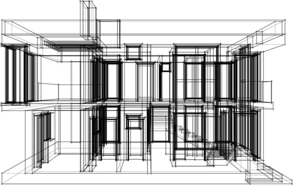 Abstrakt Arkitektonisk Tapet Digital Baggrund – Stock-vektor