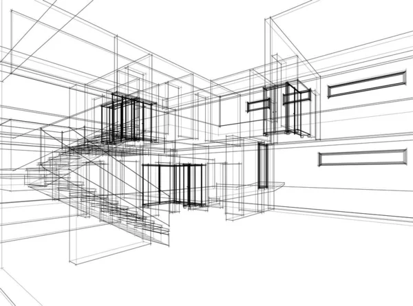 Abstrakcyjny Projekt Tapety Architektonicznej Cyfrowe Tło Koncepcyjne — Wektor stockowy