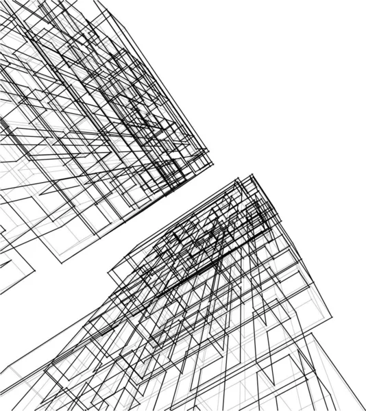 建筑墙纸摘要 数码背景 — 图库矢量图片