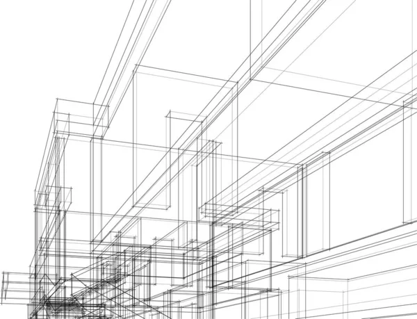 Abstrakcyjna Tapeta Architektoniczna Tło Cyfrowe — Wektor stockowy