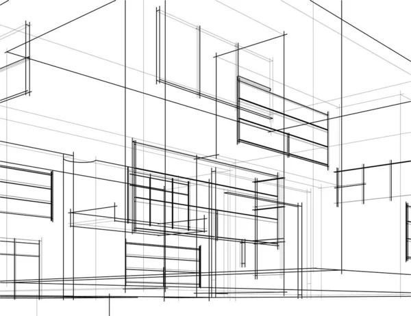 Abstrakcyjna Tapeta Architektoniczna Tło Cyfrowe — Wektor stockowy