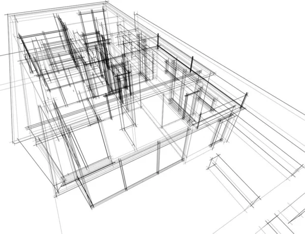 Abstraktní Architektonický Koncept Tapety Digitální Pozadí — Stockový vektor