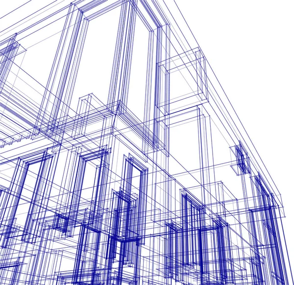 Abstraktní Architektonická Tapeta Digitální Pozadí — Stockový vektor